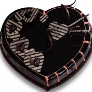 Alternative view of Heart Shaped Chocolate Cake